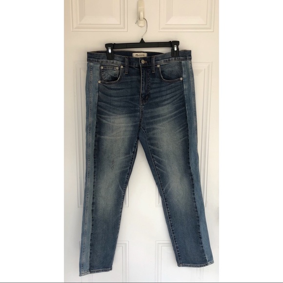 Madewell Cruiser Straight Crop Jeans: Pieced Edition Denim size 29 - Picture 7 of 8
